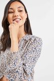 Blouse à smock fleurie