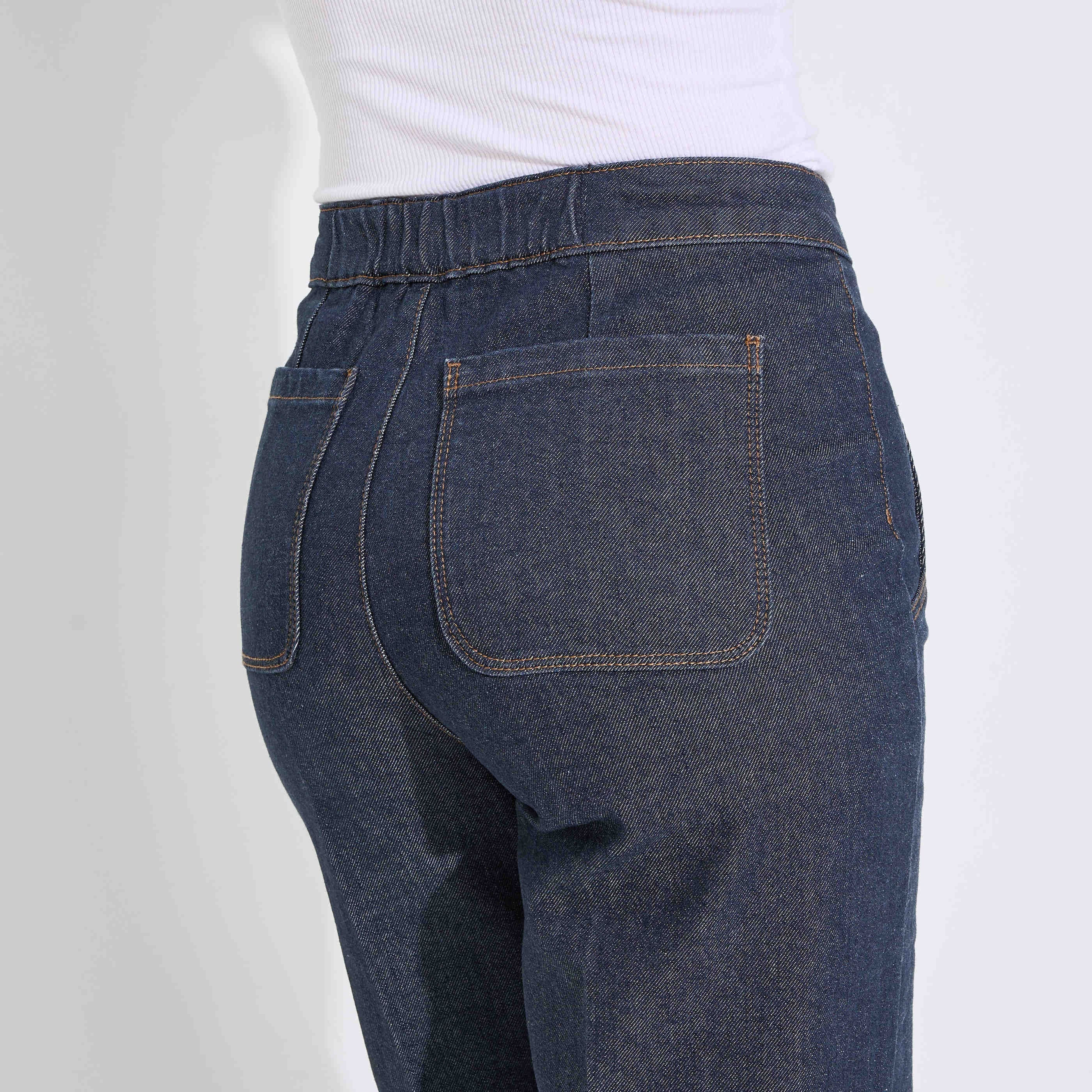 Jean flare &agrave; pont POMPON F02 femme.