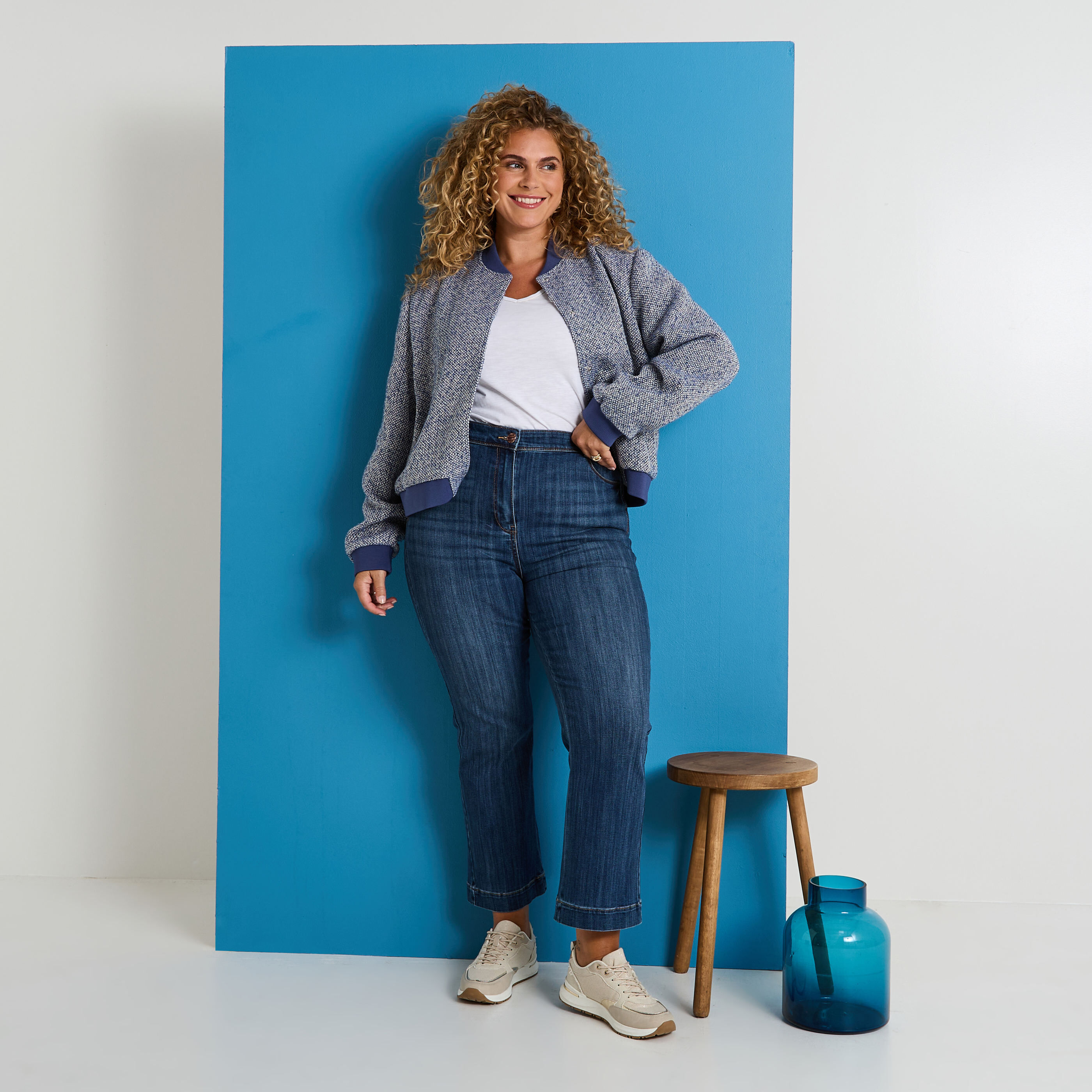 Bomber en tweed femme