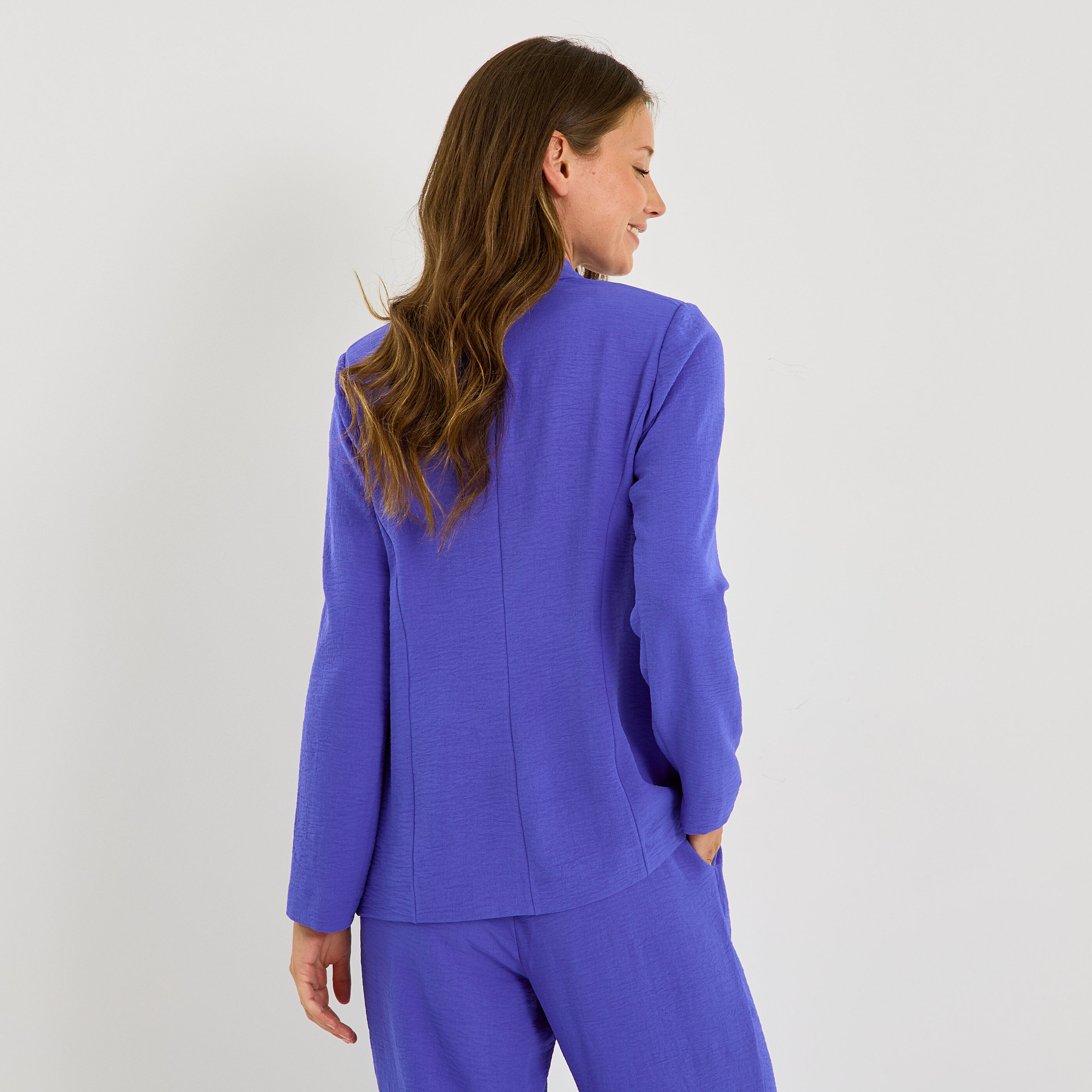 Veste fluide col tailleur femme