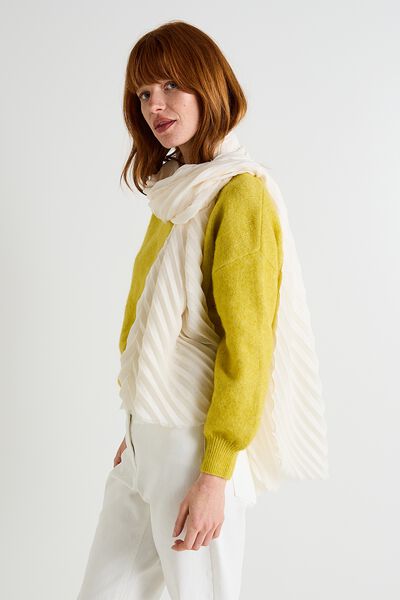 Etole longue plissée femme