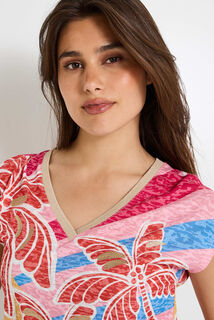 T-shirt col V femme