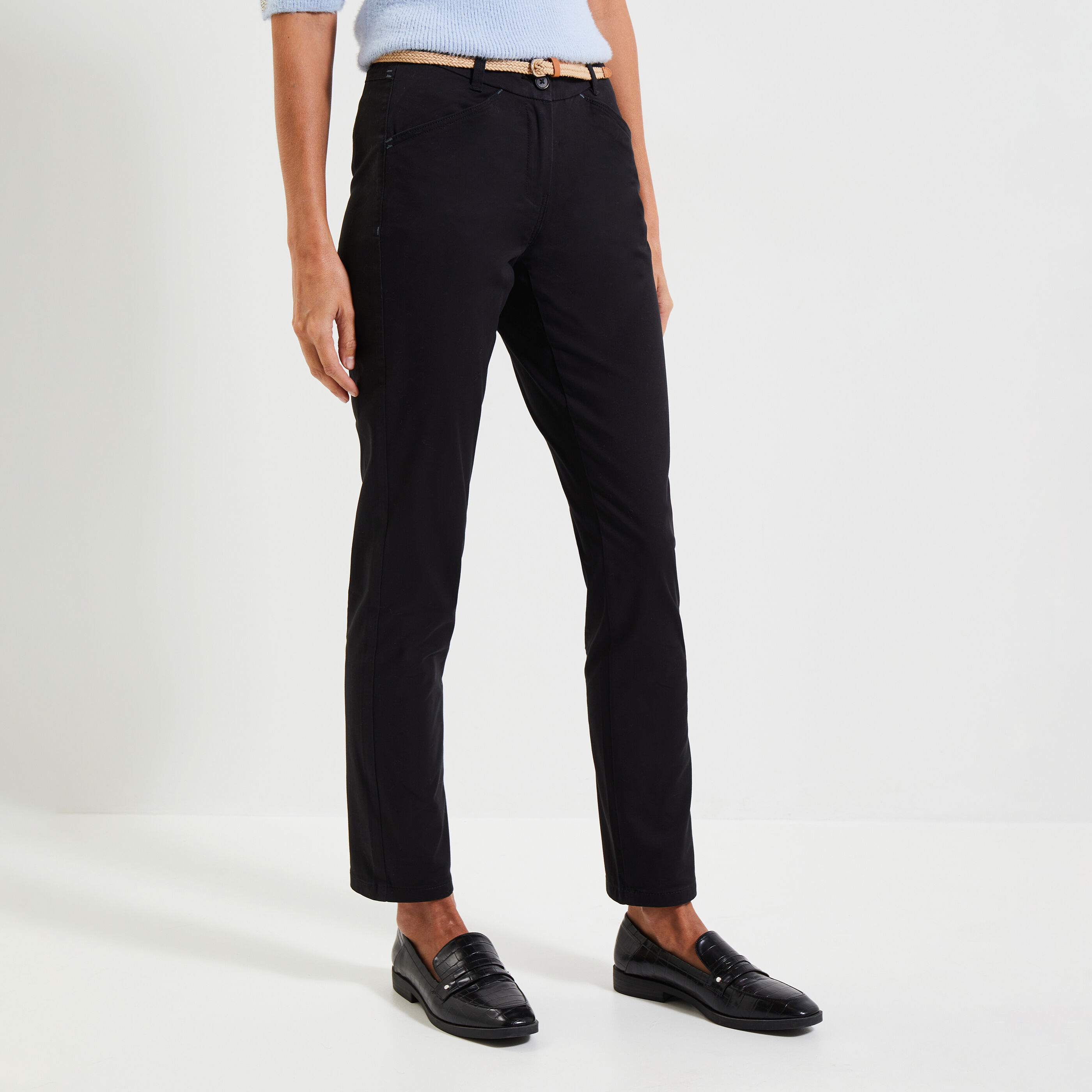 Pantalon chino femme on sale slim