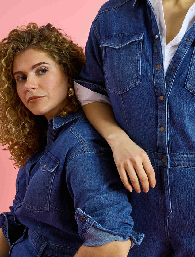 Combinaison en denim femme
