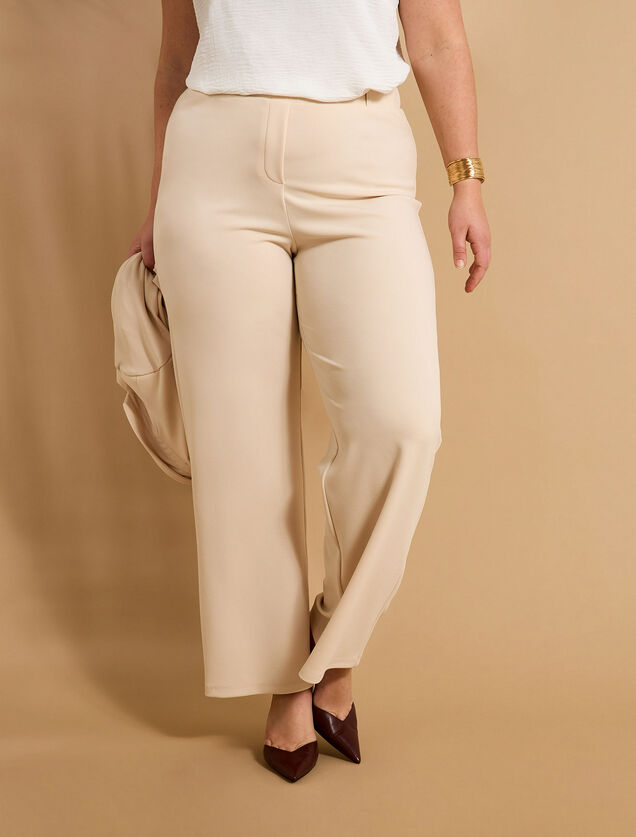 Pantalon large en maille femme