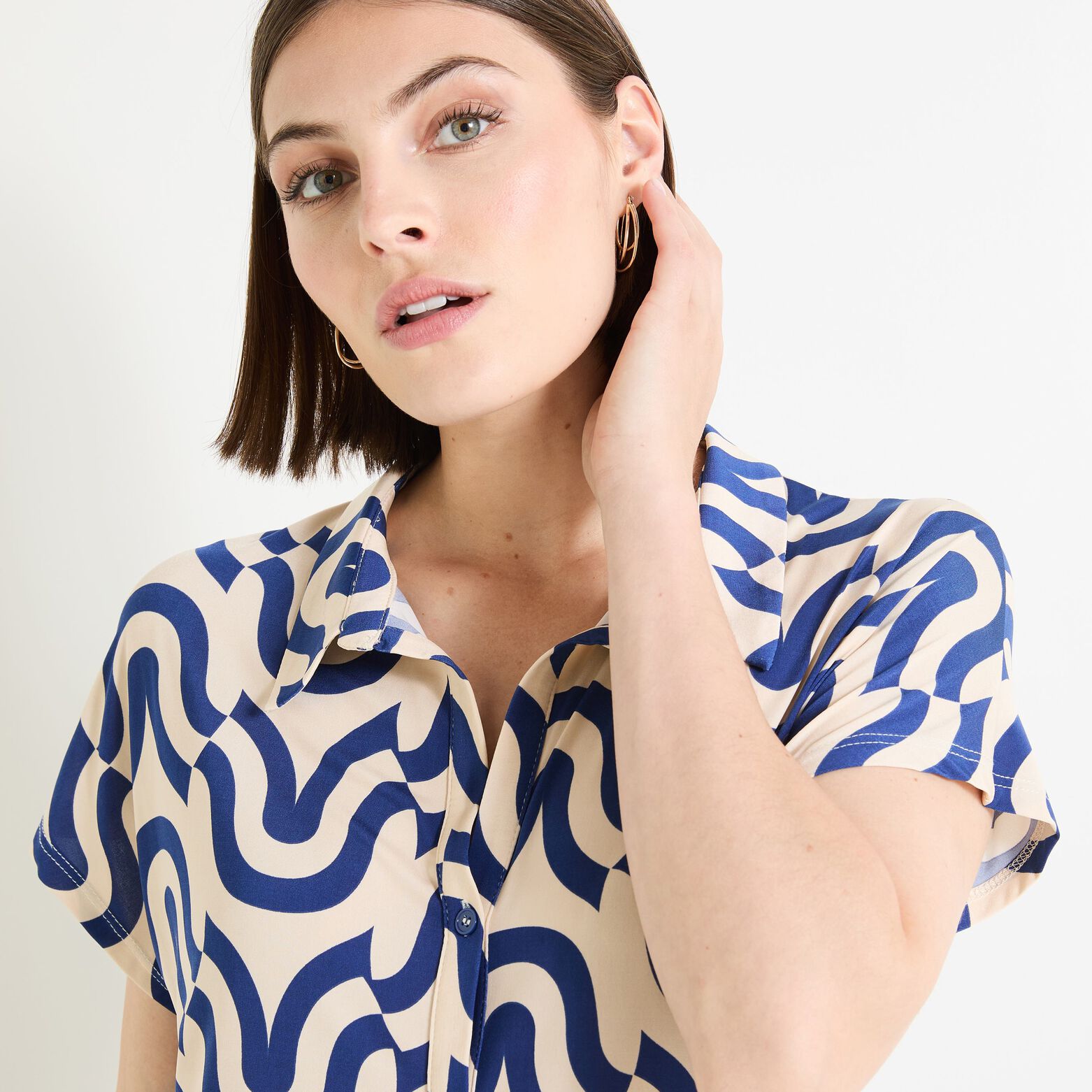 Chemise imprimée femme