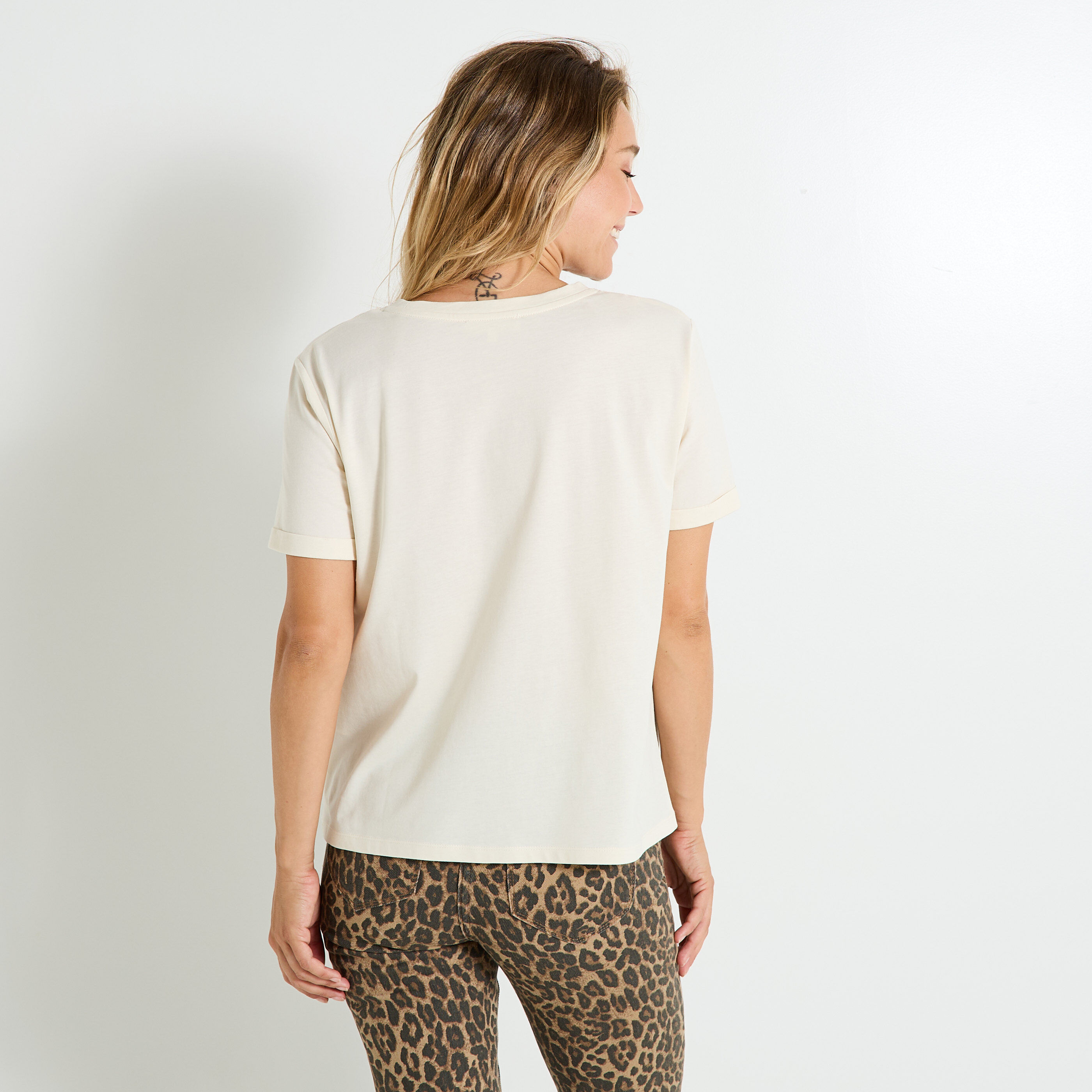 T-shirt col rond femme