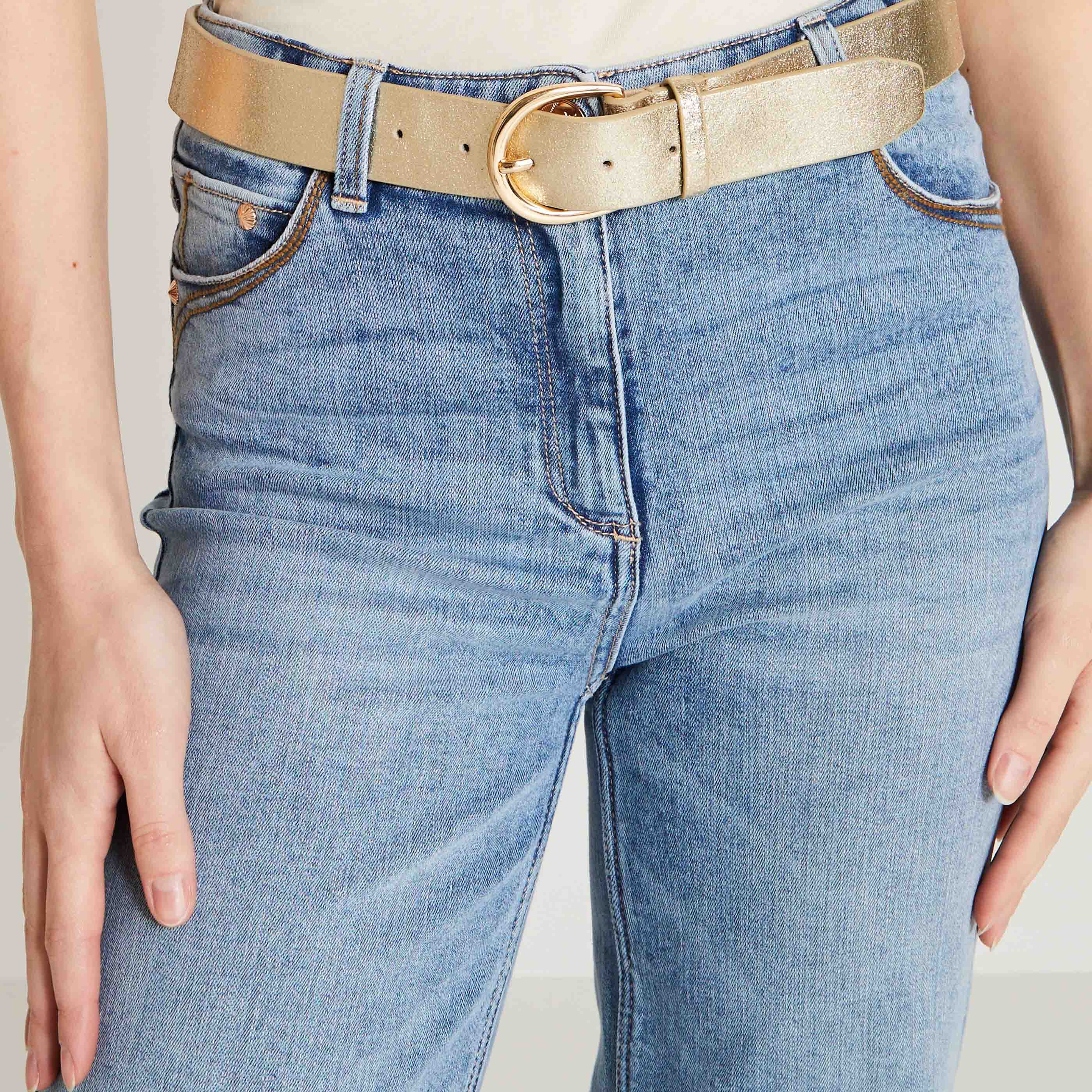 Ceinture cro&ucirc;te de cuir femme