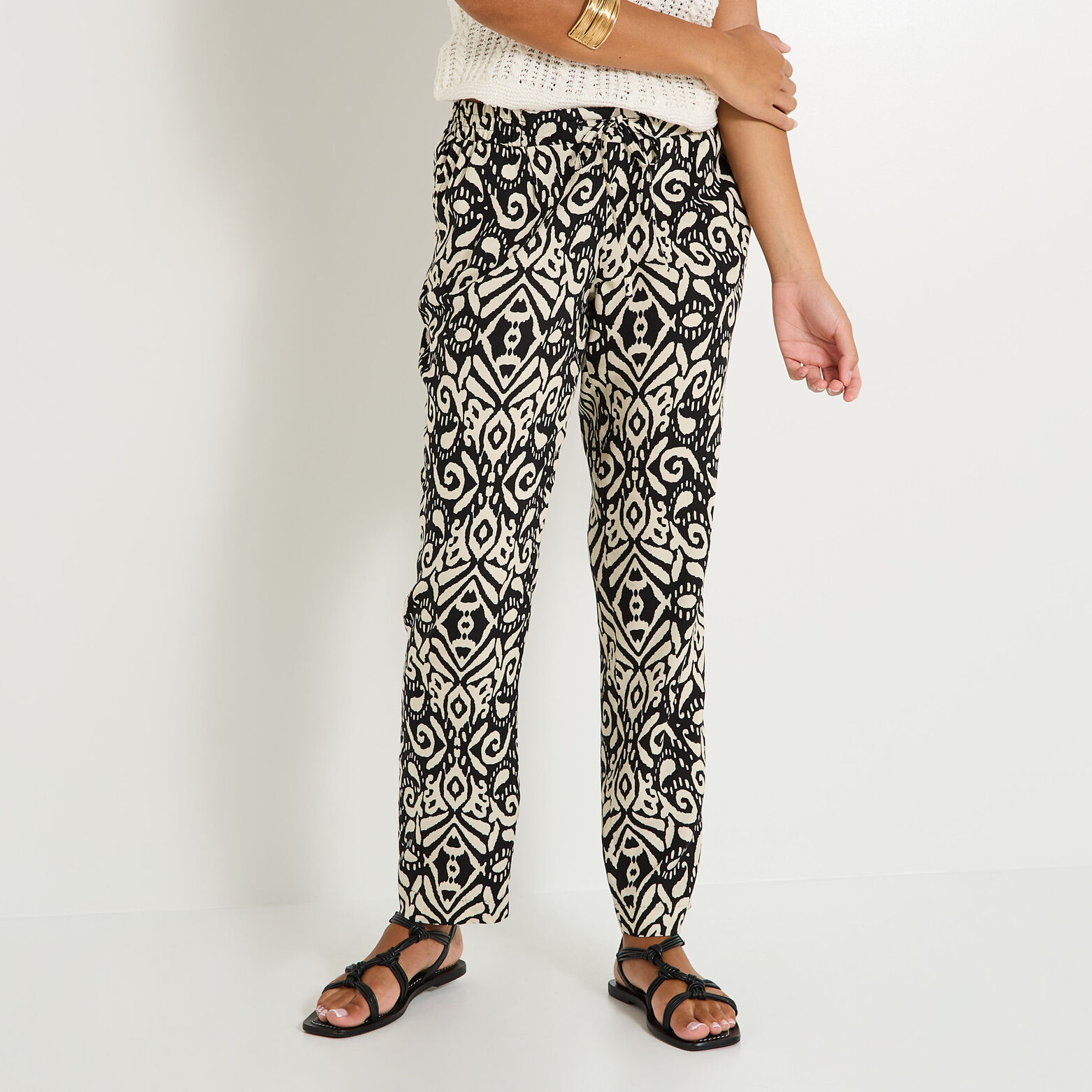 Pantalon fluide imprimé femme