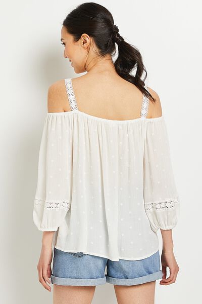 Blouse à épaules ouvertes femme