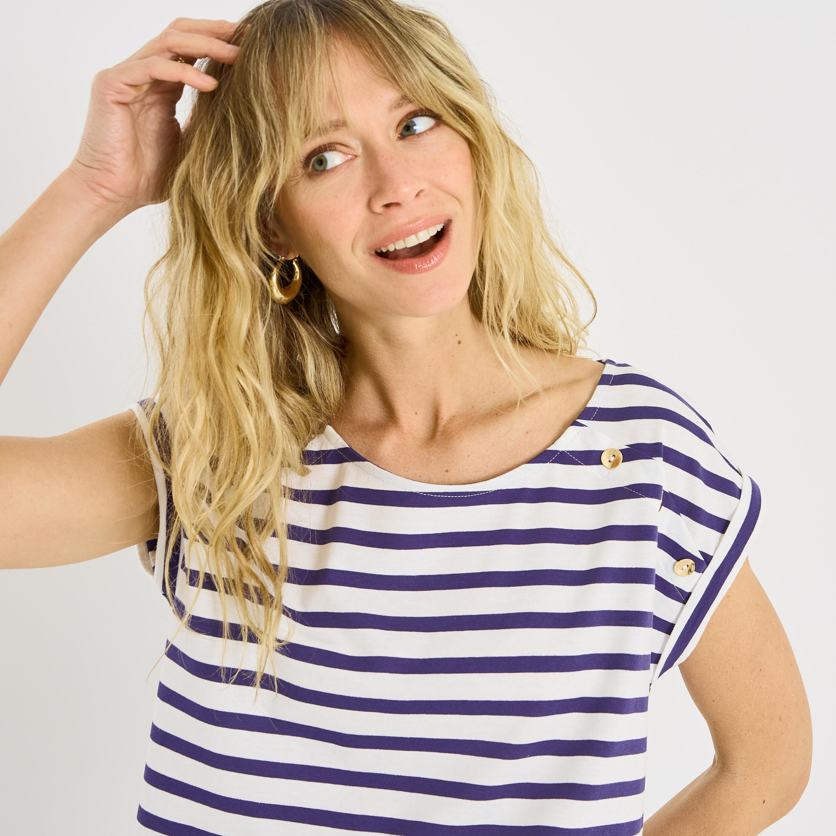 T-shirt col rond femme