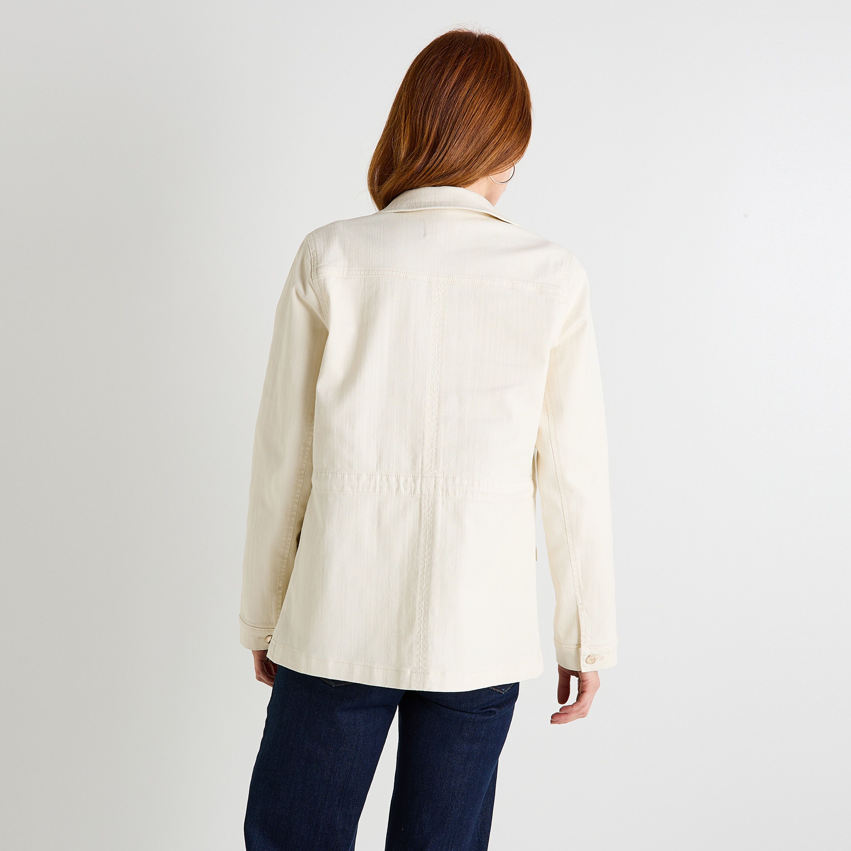 Veste saharienne denim femme