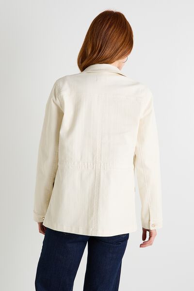 Veste saharienne denim femme