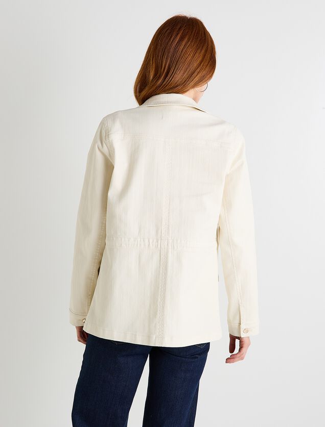 Veste saharienne denim femme