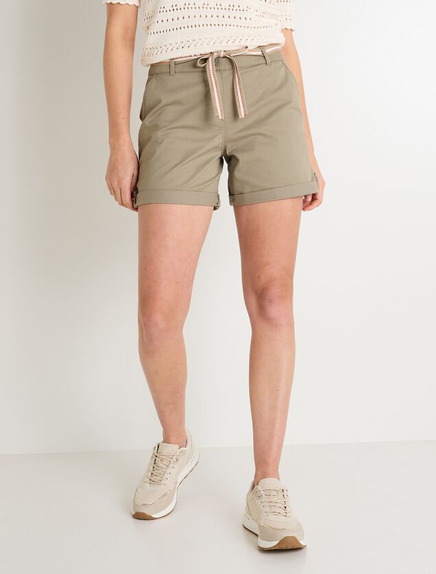 Short à revers femme