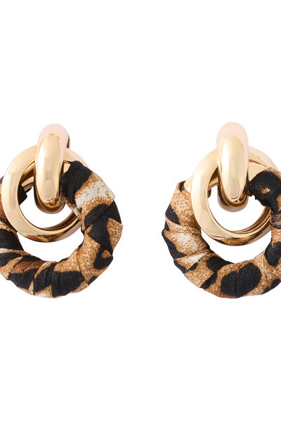 Boucles d'oreilles imprimé léopard