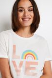 T-shirt col rond imprimé femme