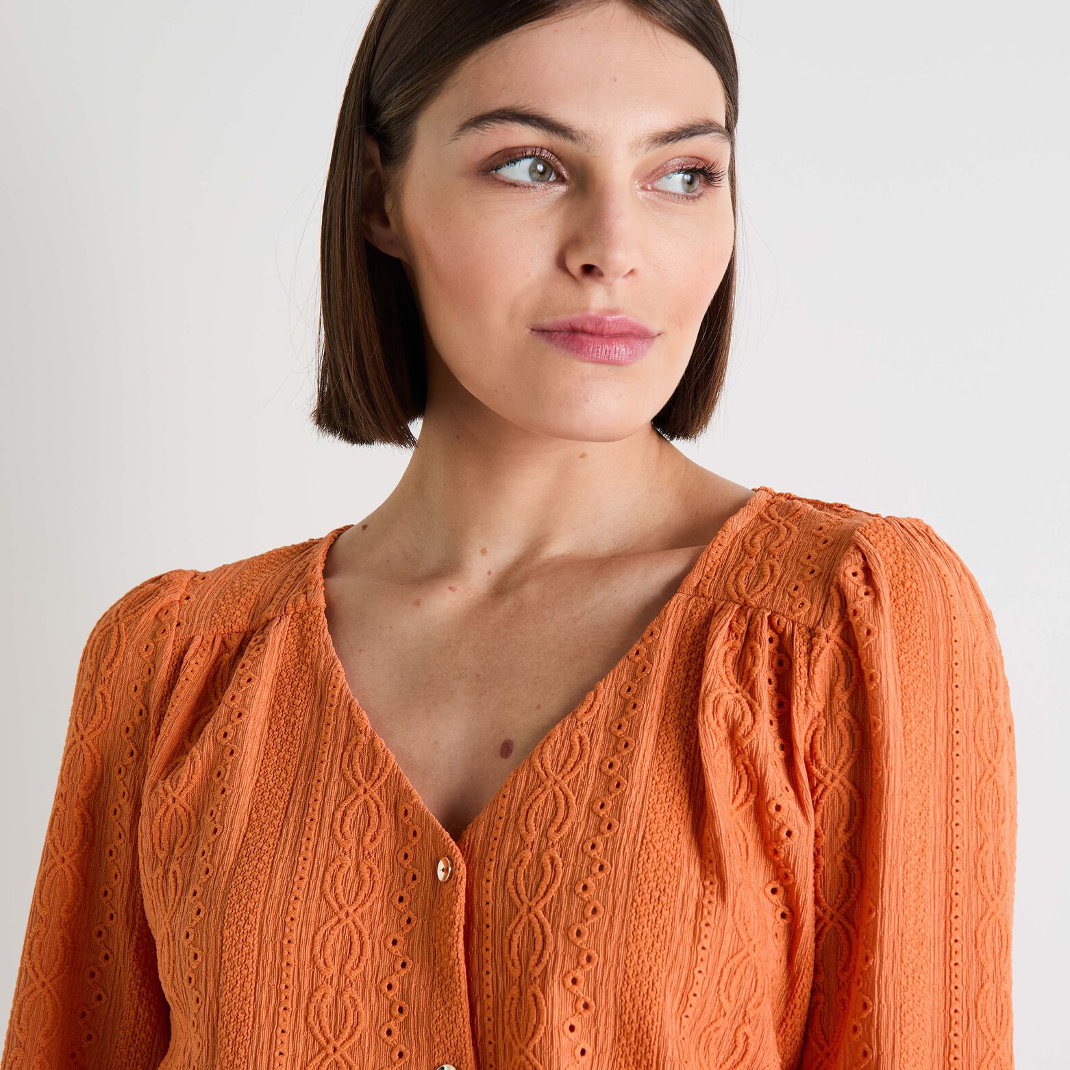 T-shirt col V femme