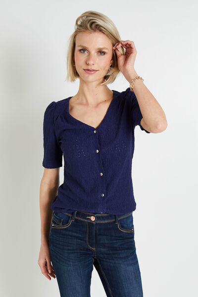 Tshirt maille ajourée femme