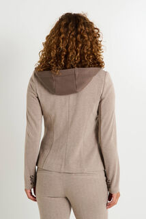 Blazer en maille à capuche femme