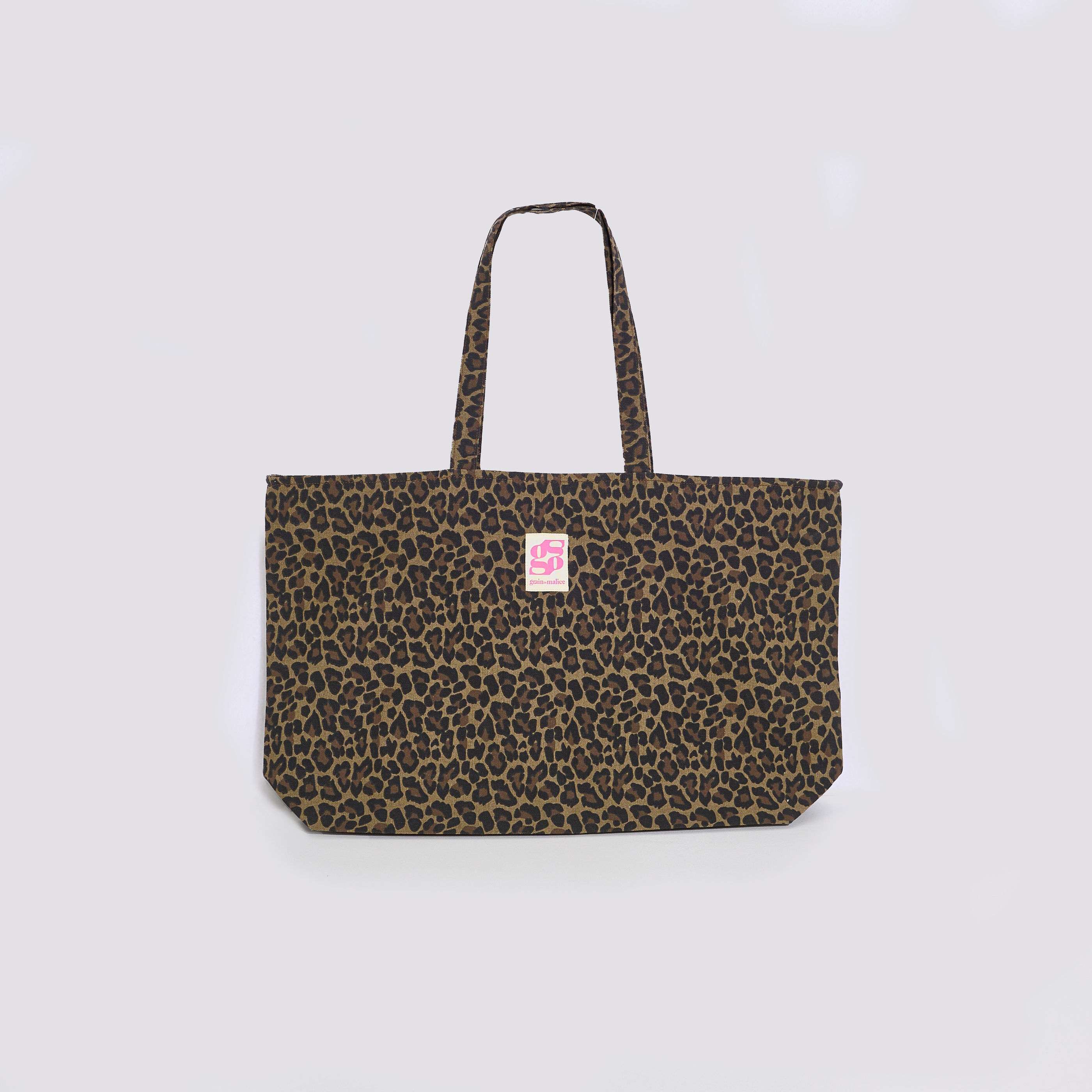 Totebag zipp&eacute; motif l&eacute;opard femme