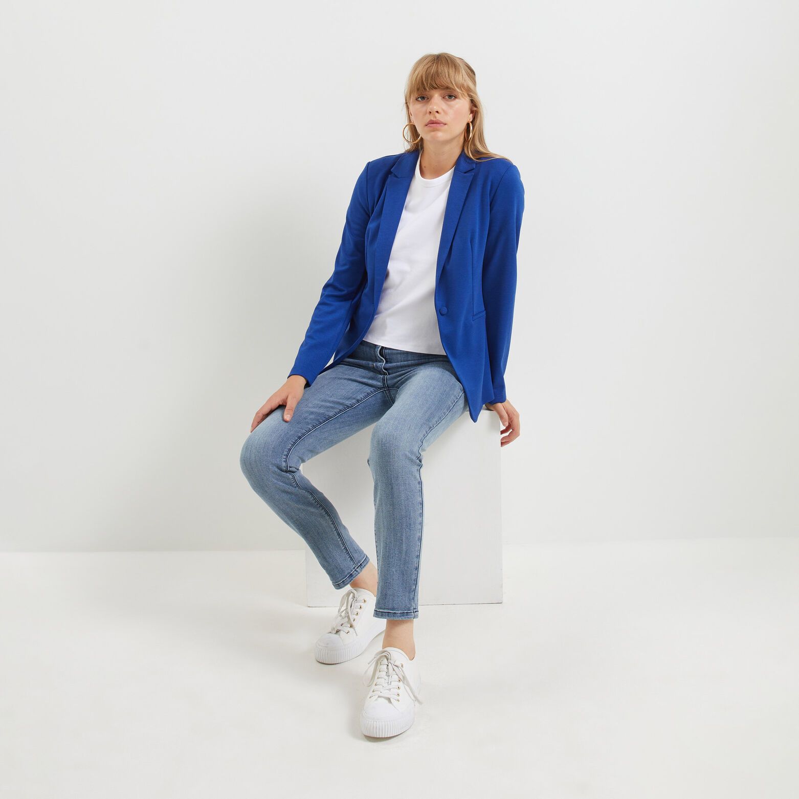 Veste tailleur en maille femme