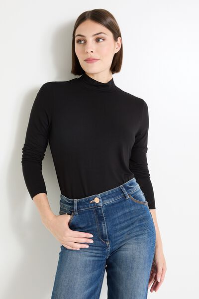 T-shirt col montant femme