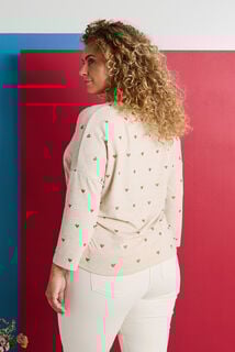T-shirt imprimé cœurs femme