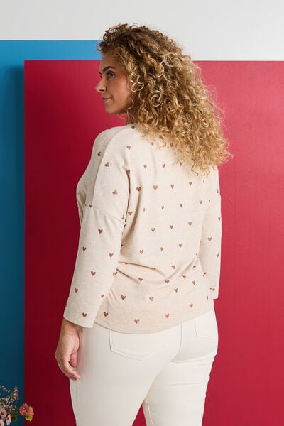 T-shirt imprimé cœurs femme