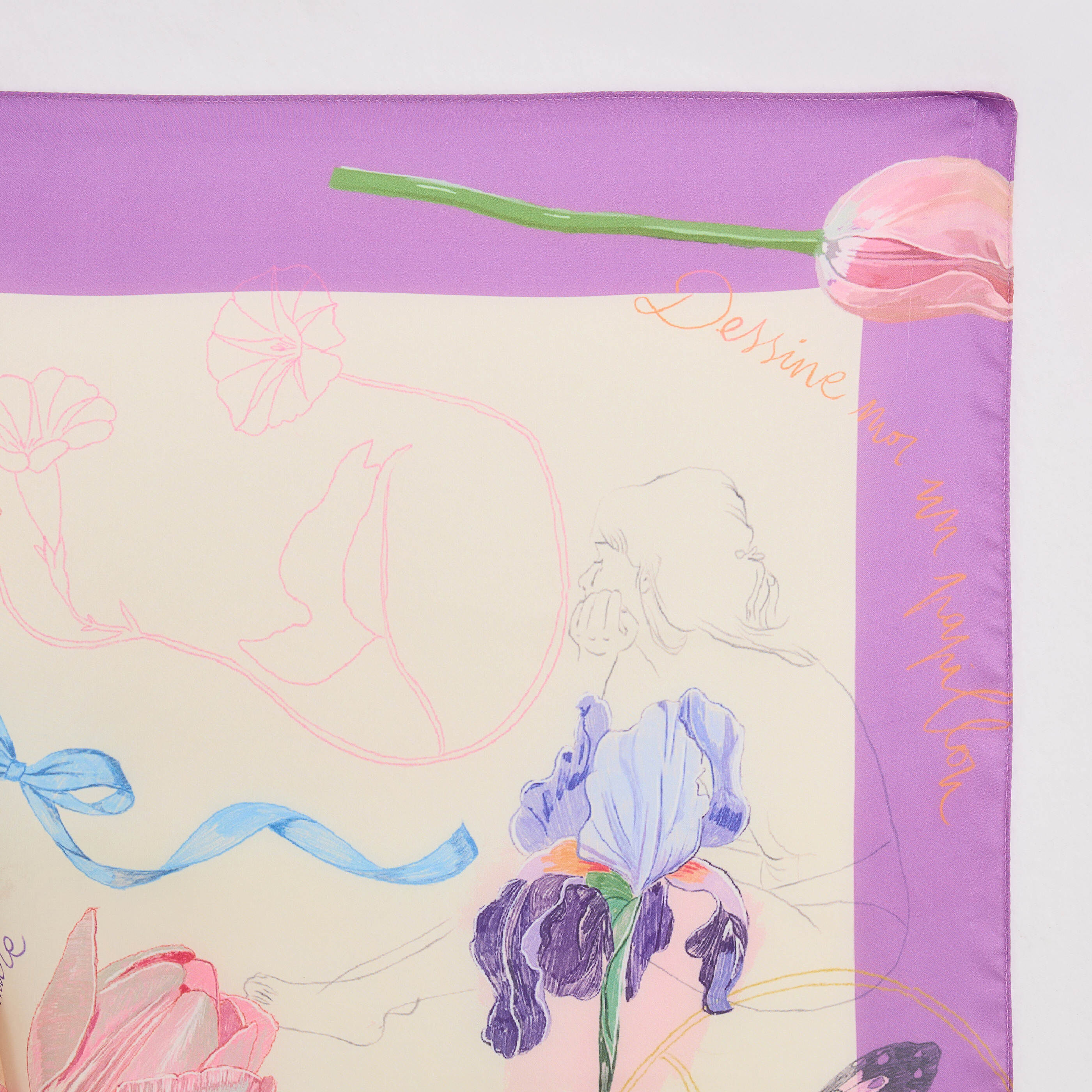 Foulard carr&eacute; imprim&eacute; femme