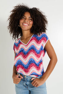 T-shirt col V femme