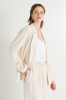 Blazer fluide en lin mélangé femme