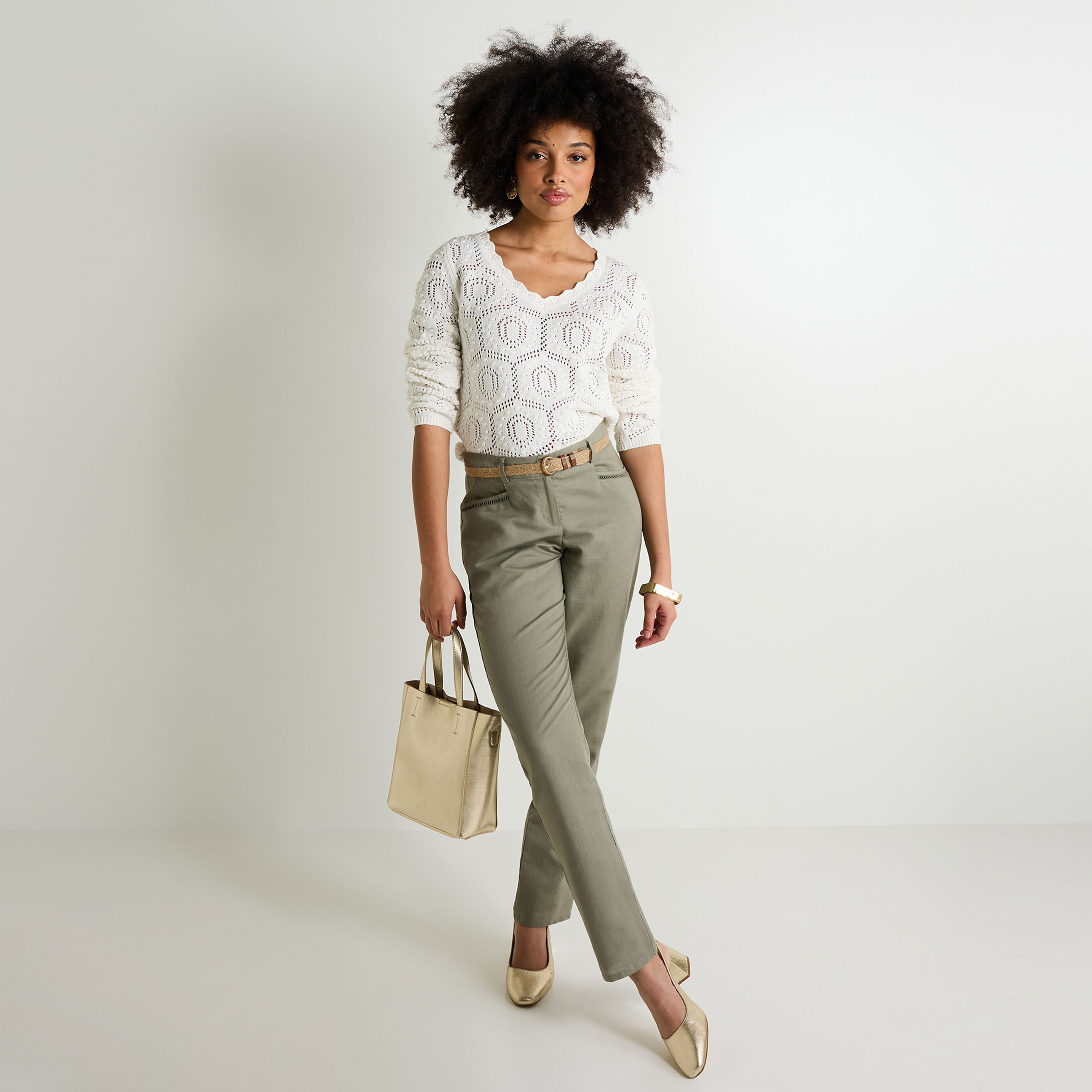 Pantalon chino femme