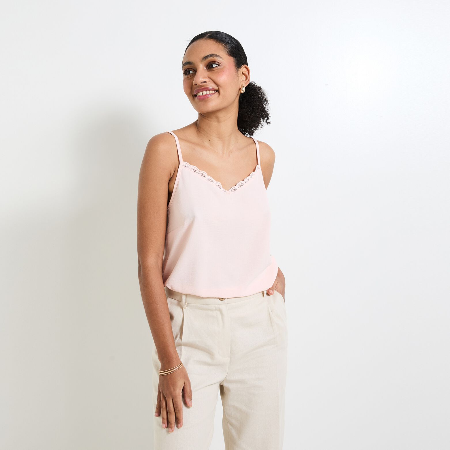Débardeur col V femme