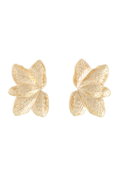 Boucles d'oreilles feuilles martelées