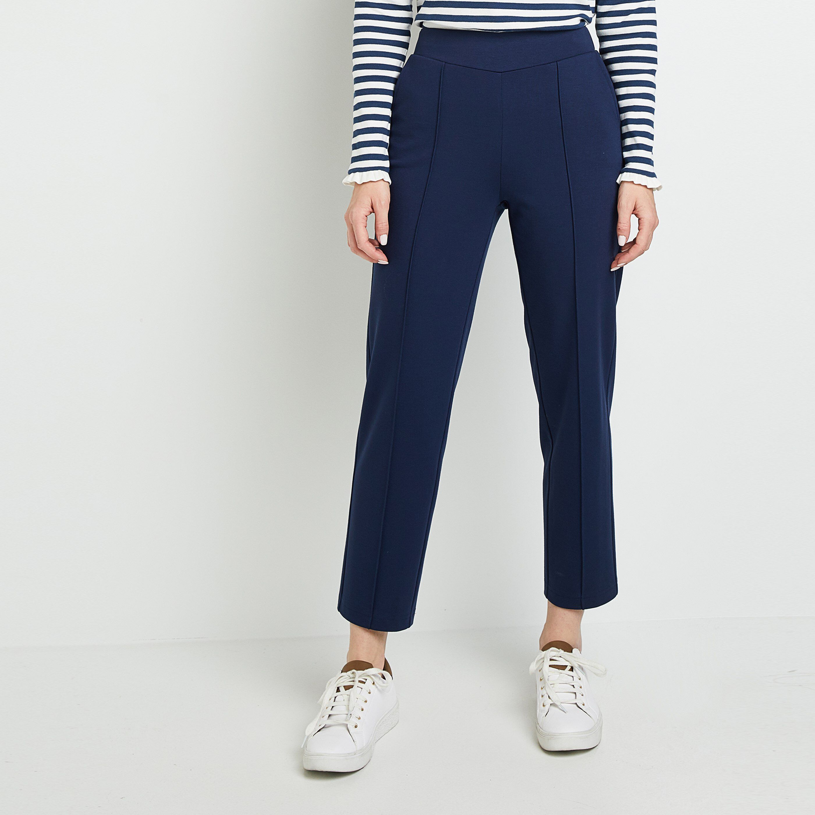 Pantalon maille 2025 fluide femme
