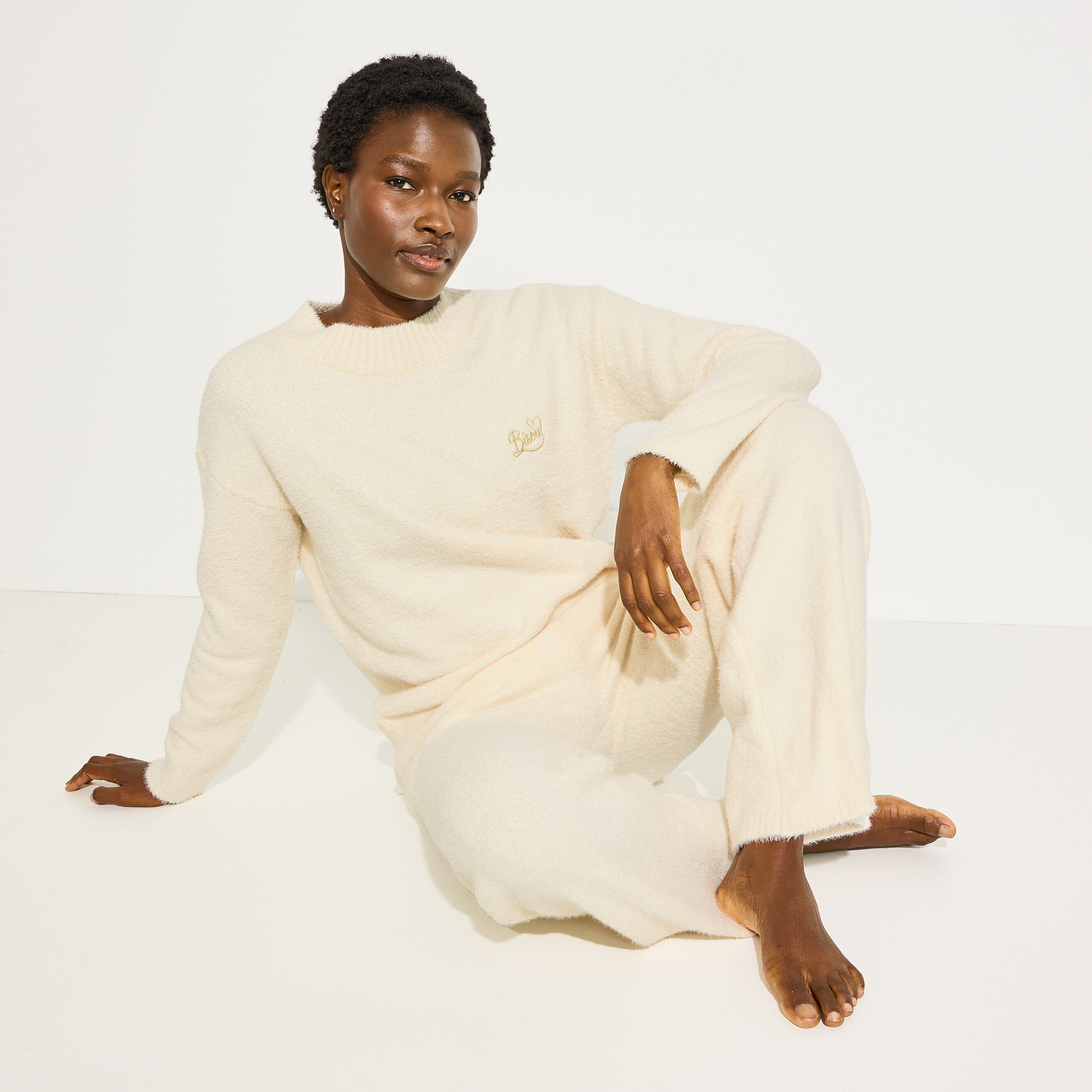 Pull de pyjama doux et fluffy femme