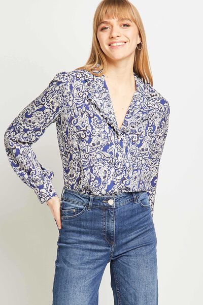 Chemise à volants femme