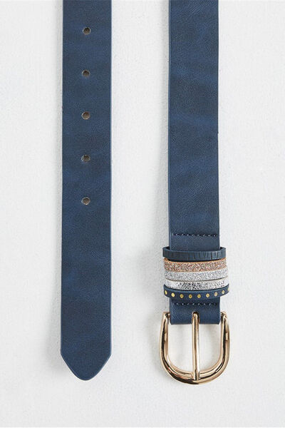 Ceinture femme avec détails colorés