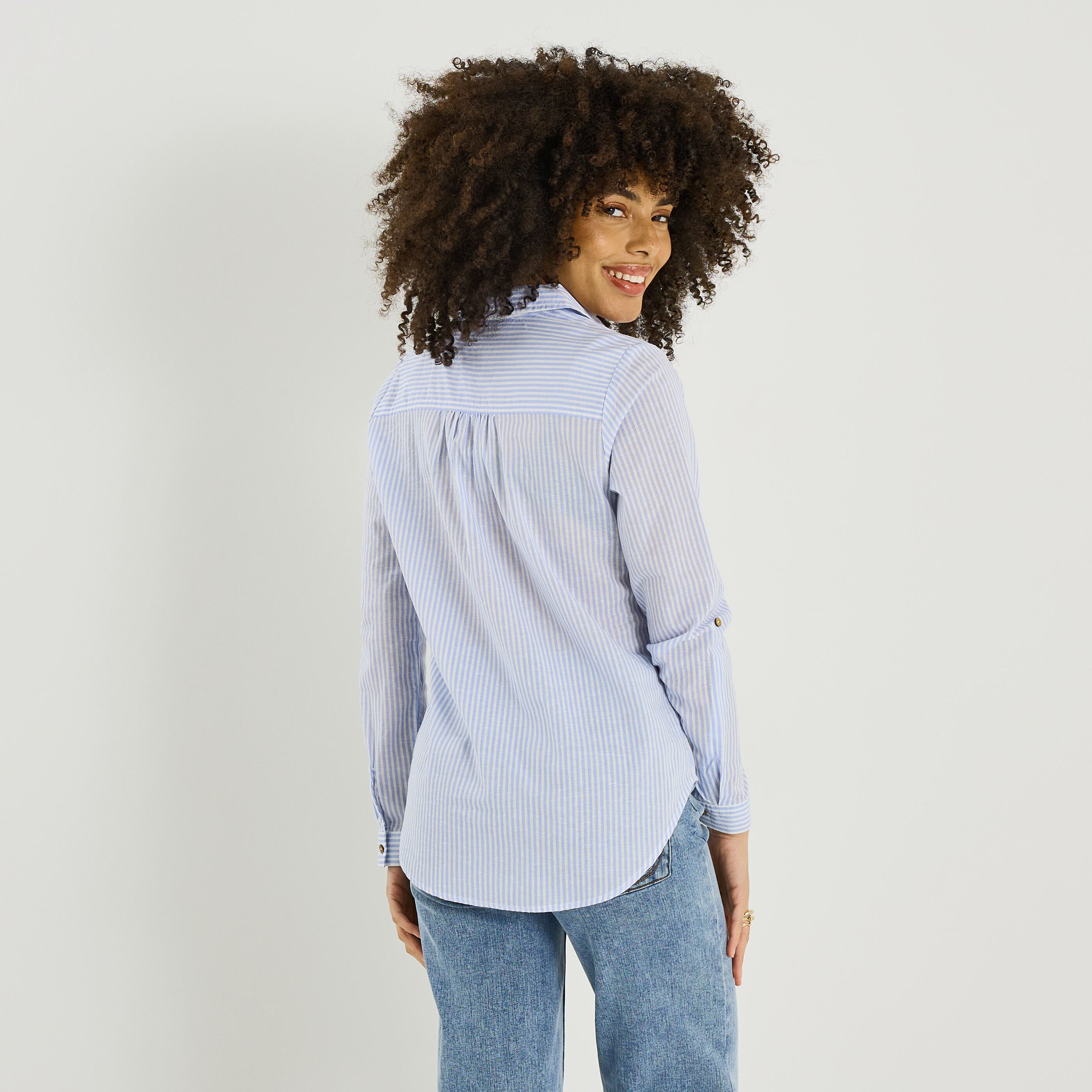 Vareuse &agrave; rayures verticales femme