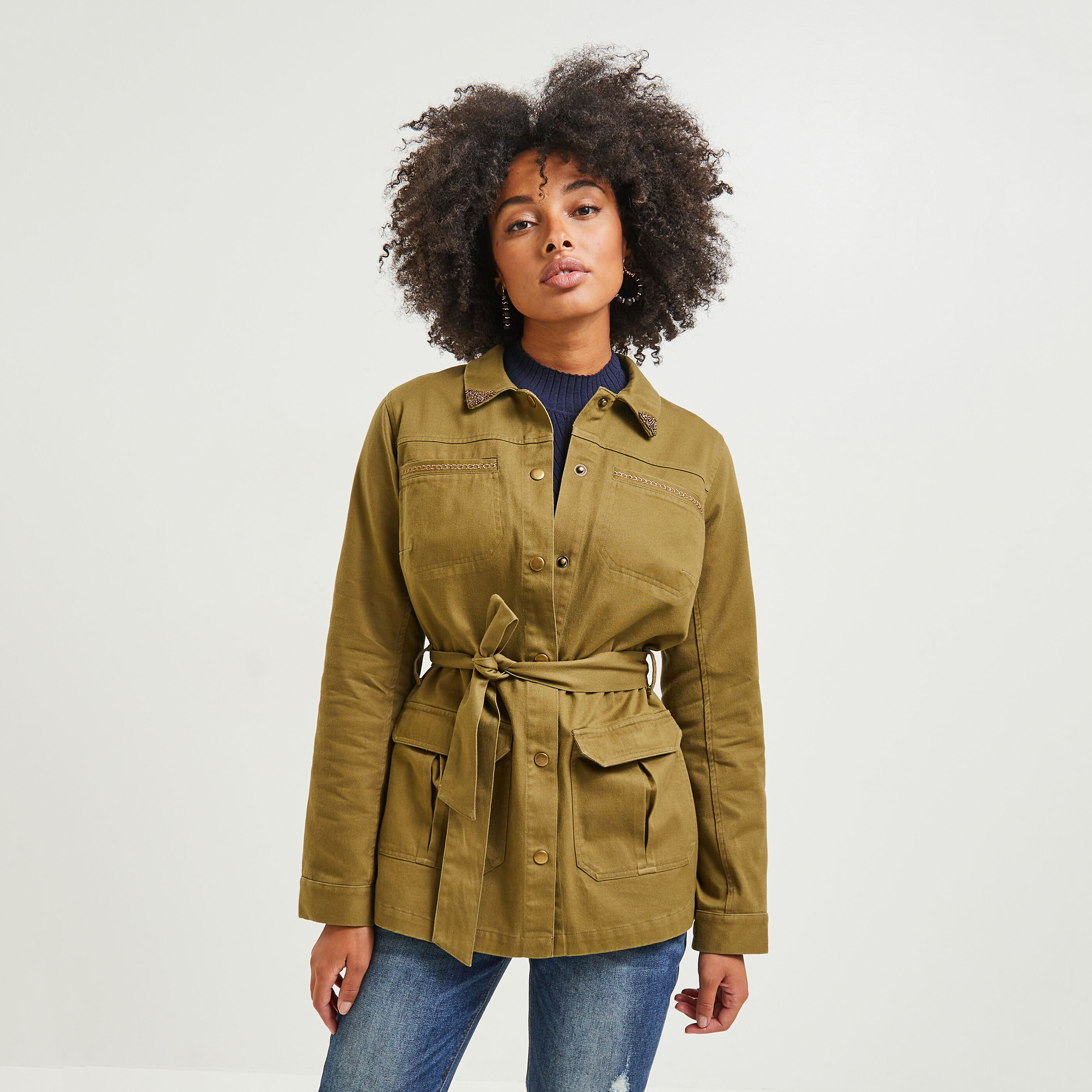 Veste saharienne hotsell femme pas cher