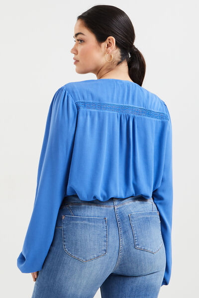 Chemise détails ajourés femme
