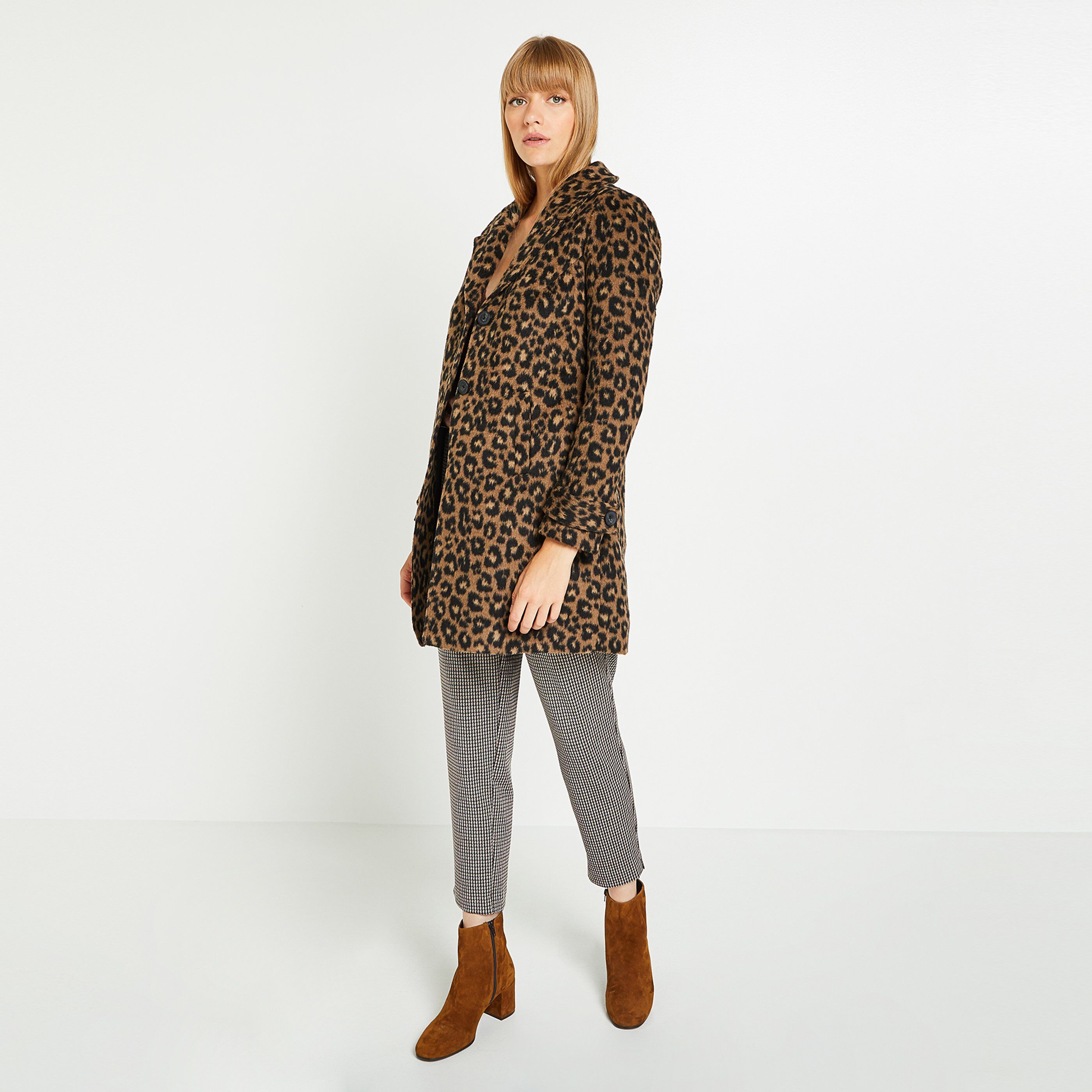 Manteau imprim l opard femme Graindemalice