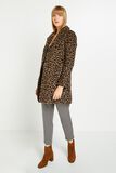 Manteau imprimé léopard femme