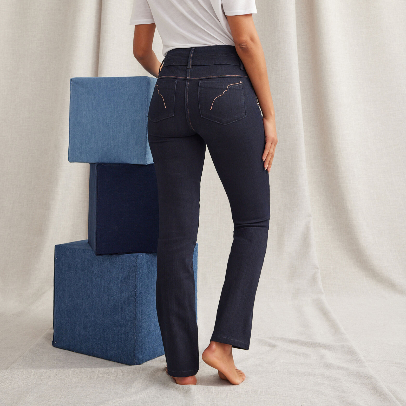Jean droit taille haute ROME femme