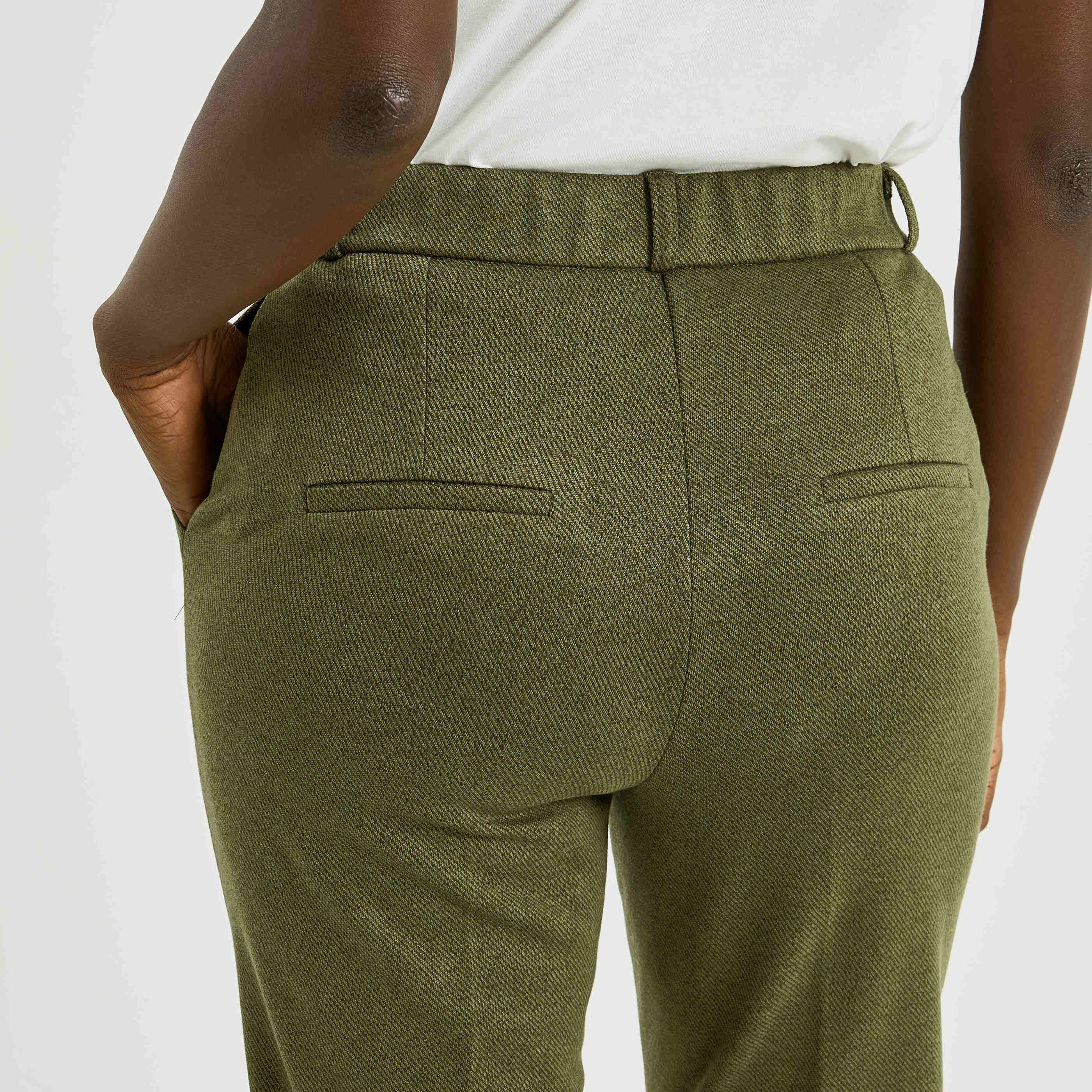 Pantalon en maille jacquard femme