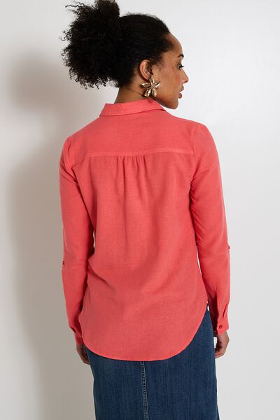Chemise coton et lin femme