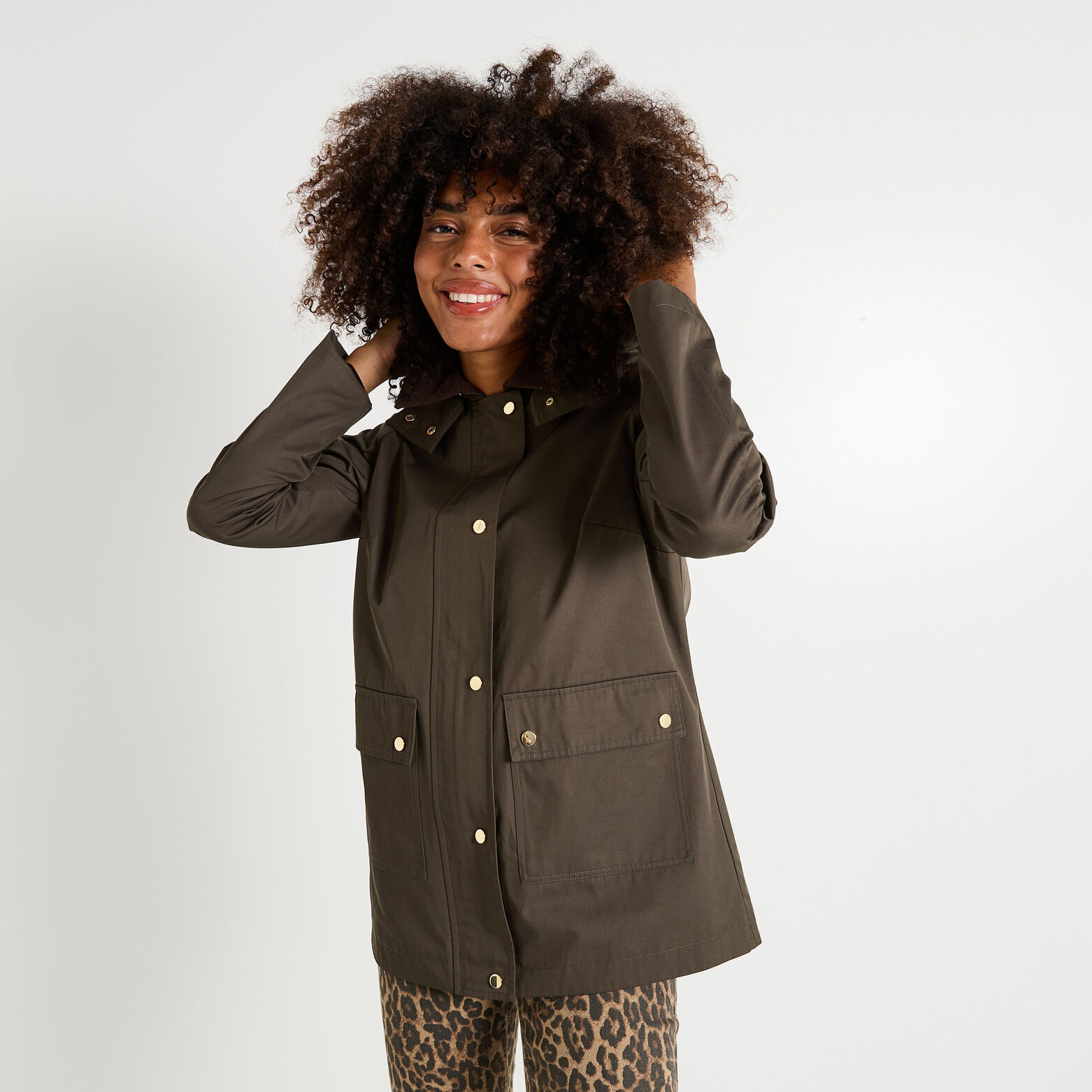 Manteau déperlant capuche amovible femme