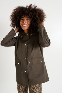 Manteau déperlant capuche amovible femme