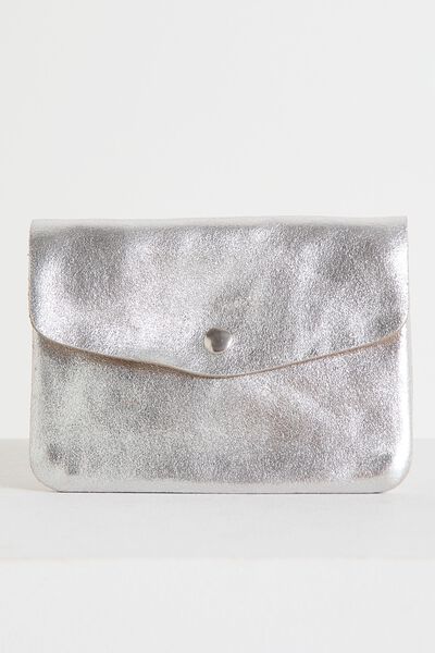 Porte-monnaie croûte de cuir femme
